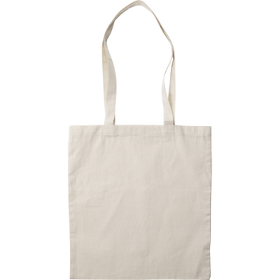 COTTON SHOPPER TOTE BAG in Khaki