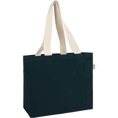 CRANBROOK 10OZ RECYCLED COTTON CANVAS TOTE SHOPPER in Blue Navy