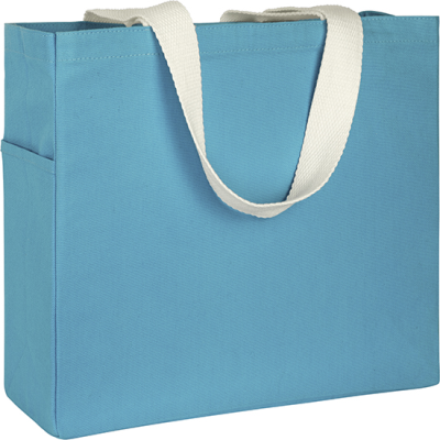 CRANBROOK ECO 10OZ COTTON CANVAS TOTE SHOPPER in Blue Medium