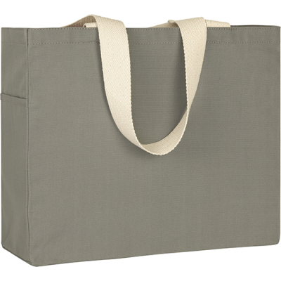 CRANBROOK ECO 10OZ COTTON CANVAS TOTE SHOPPER in Grey