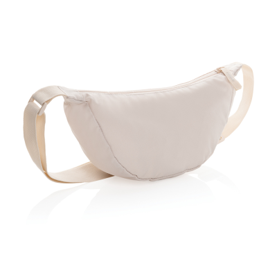 CRESCENT AWARE™ RPET HALF MOON SLING BAG in Beige