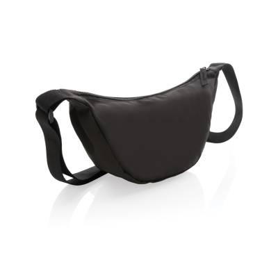 CRESCENT AWARE™ RPET HALF MOON SLING BAG in Black