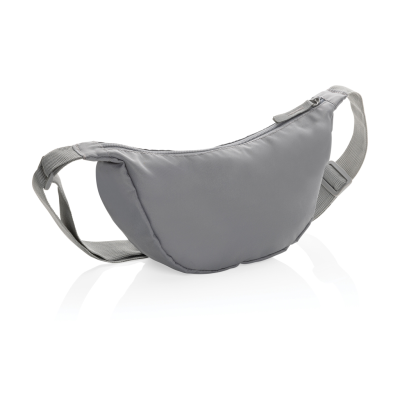 CRESCENT AWARE™ RPET HALF MOON SLING BAG in Silver Grey