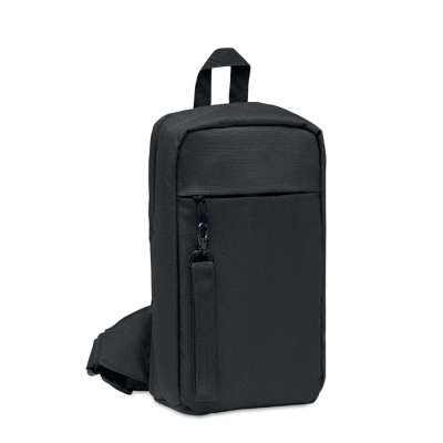 CROSS CHEST BAG in 600D RPET in Black