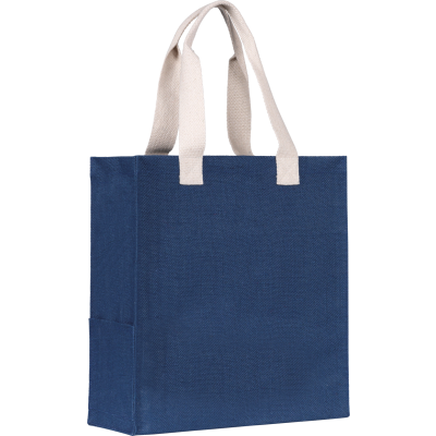 DARGATE ECO JUTE TOTE BAG in Blue Navy