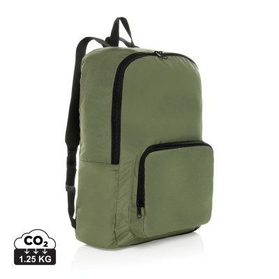 DILLON AWARE™ RPET FOLDING CLASSIC BACKPACK RUCKSACK in Green