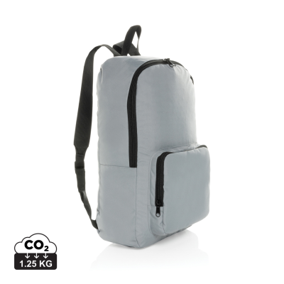 DILLON AWARE™ RPET FOLDING CLASSIC BACKPACK RUCKSACK in Grey