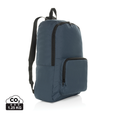 DILLON AWARE™ RPET FOLDING CLASSIC BACKPACK RUCKSACK in Navy