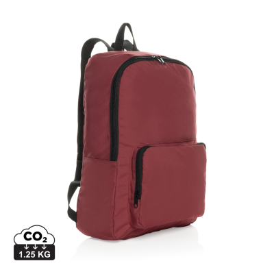 DILLON AWARE™ RPET FOLDING CLASSIC BACKPACK RUCKSACK in Red