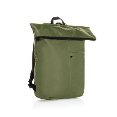 DILLON AWARE™ RPET LIGHTWEIGHT FOLDING BACKPACK RUCKSACK in Green