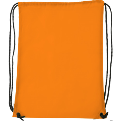 DRAWSTRING BACKPACK RUCKSACK in Neon Fluorescent Orange