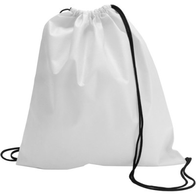 DRAWSTRING BACKPACK RUCKSACK in White