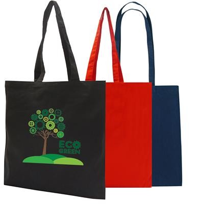 DUNHAM BLACK DYED SUSTAINABLE COTTON SHOPPER TOTE BAG FOR LIFE