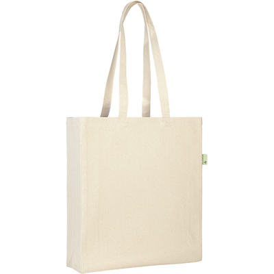 DYMCHURCH RECYCLED 10OZ COTTON SHOPPER TOTE in Natural