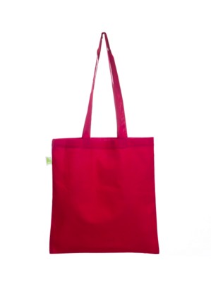 ECO NATURAL & COLOUR COTTON SHOPPER in Red