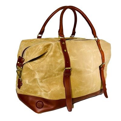 ECO RECYCLED CANVAS AND LEATHER HOLDALL