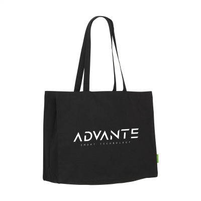 ECO SHOPPER GOTS ORGANIC COTTON (180 G & M²) BAG in Black