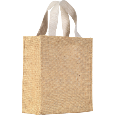 EGERTON JUTE MINI GIFT BAG in Natural