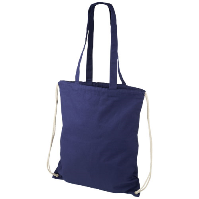 ELIZA 240 G & M² COTTON DRAWSTRING BAG 6L in Navy