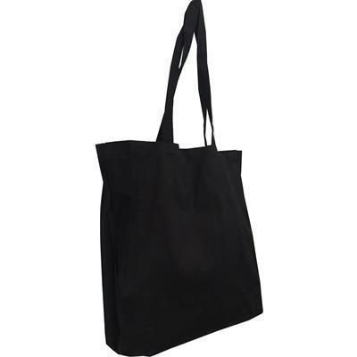 ENDEAVOUR COTTON SHOPPER TOTE BAG in Black