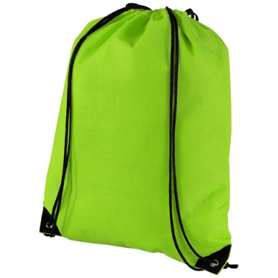 EVERGREEN NON-WOVEN DRAWSTRING BAG 5L in Lime