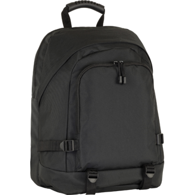 FAVERSHAM ECO RECYCLED RPET LAPTOP BACKPACK RUCKSACK in Black