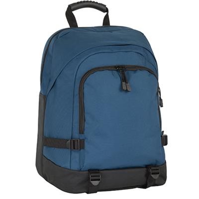 FAVERSHAM RECYCLED RPET LAPTOP BACKPACK RUCKSACK in Blue Navy & Bk