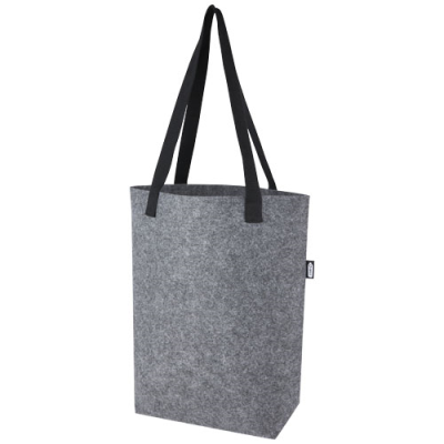 FELTA GRS RECYCLED FELT TOTE BAG with Wide Bottom 12L in Medium Grey