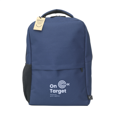 FINLEY GRS RPET LAPTOP BACKPACK RUCKSACK in Blue