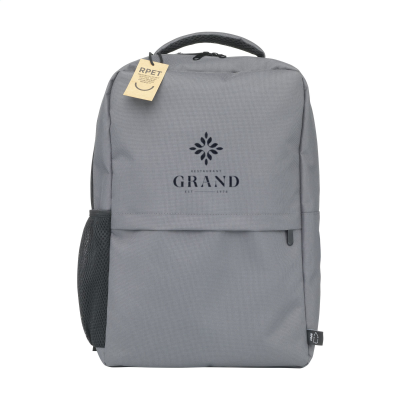 FINLEY GRS RPET LAPTOP BACKPACK RUCKSACK in Grey