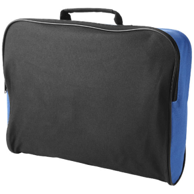 FLORIDA CONFERENCE BAG 7L in Solid Black & Royal Blue