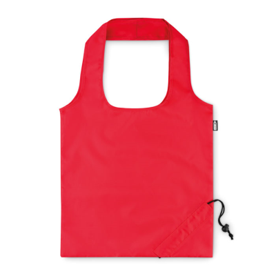 FOLDING RPET SHOPPER TOTE BAG in Red