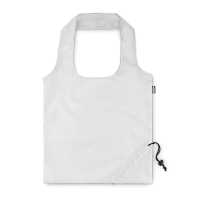 FOLDING RPET SHOPPER TOTE BAG in White