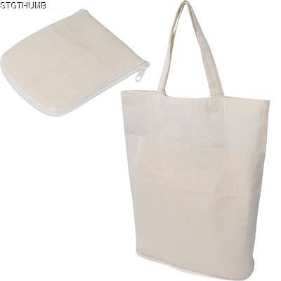 FOLDING SHOPPER TOTE BAG in Cotton