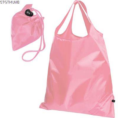 FOLDING SHOPPER TOTE BAG in Pink