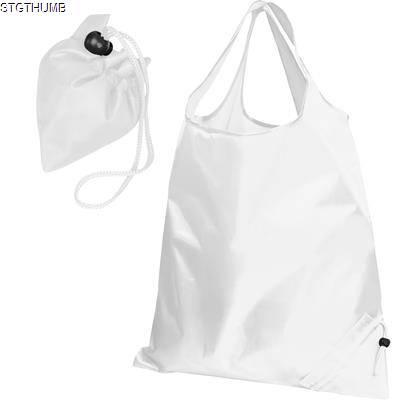 FOLDING SHOPPER TOTE BAG in White