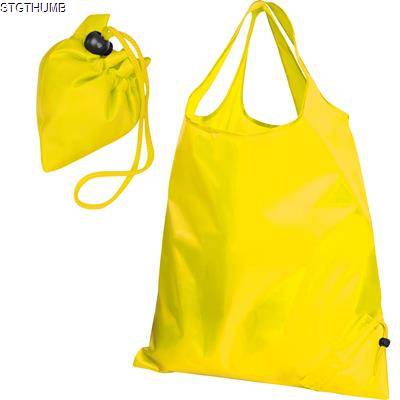 FOLDING SHOPPER TOTE BAG in Yellow