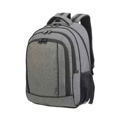 FRANKFURT SMART LAPTOP BACKPACK RUCKSACK in Grey Mélange & Black