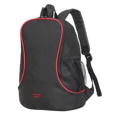 FUJI BASIC BACKPACK RUCKSACK in Black & Red