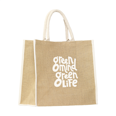 GERONA JUTE SHOPPER TOTE BAG in Naturel