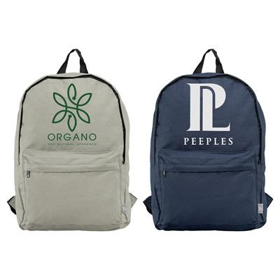 GLASGOW - RPET 300D POLY CANVAS BACKPACK RUCKSACK