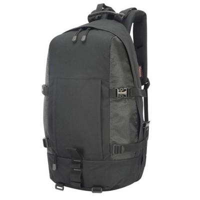 GRAN PARADISO POLYESTER HIKER BACKPACK RUCKSACK in Black