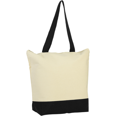 GREATSTONE ECO 12OZ COTTON DELUXE TOTE in Natural Black