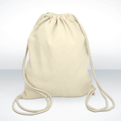 GREEN & GOOD COLUMBIA COTTON DRAWSTRING BACKPACK RUCKSACK  in Natural