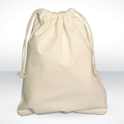 GREEN & GOOD NATURAL COTTON LARGE DRAWSTRING POUCH