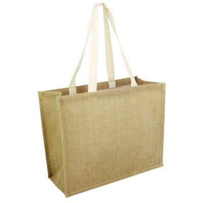 GREEN & GOOD TAUNTON BUDGET JUTE SHOPPER TOTE BAG in Natural