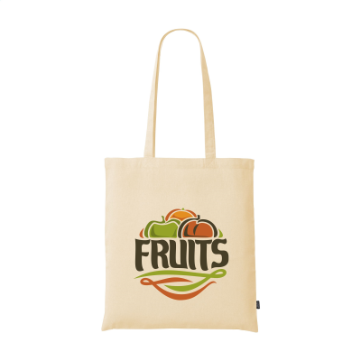 GRS RECYCLED COTTON SHOPPER (180 G & M²) BAG in Beige