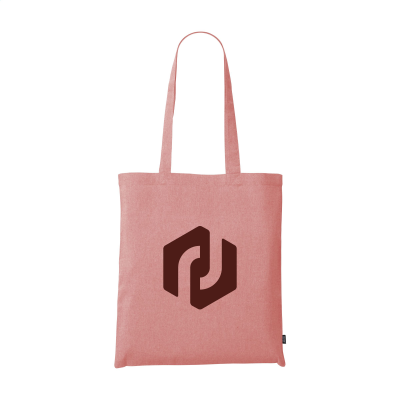 GRS RECYCLED COTTON SHOPPER (180 G & M²) BAG in Red