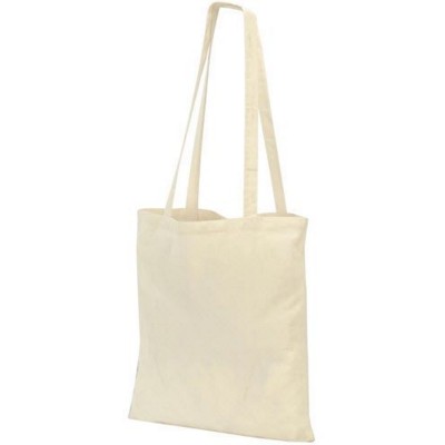 GUILDFORD COTTON SHOPPER TOTE SHOULDER BAG in Natural