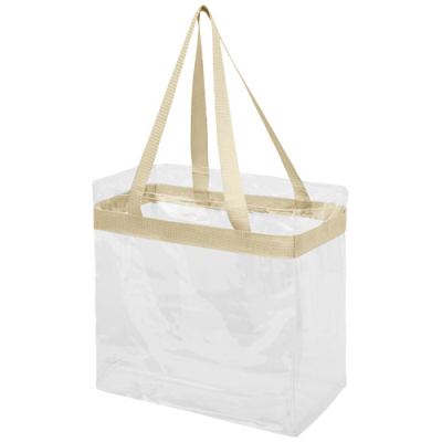 HAMPTON CLEAR TRANSPARENT TOTE BAG 13L in Khaki & Clear Transparent Clear Transparent